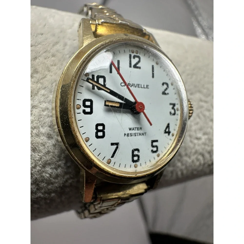 Caravelle By Bulova Watch Ladies 1974 N4 Manual Wind Easy Reader‎ 22MM 5.5